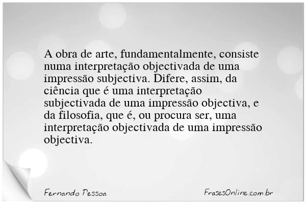 Frase de Fernando Pessoa