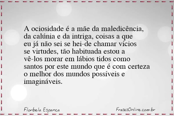 Frase de Florbela Espanca