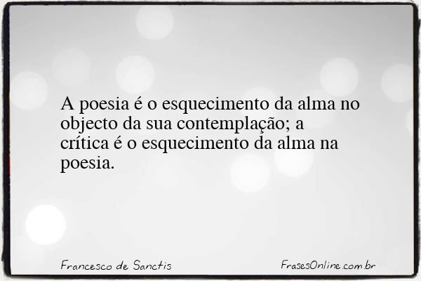 Frase de Francesco de Sanctis