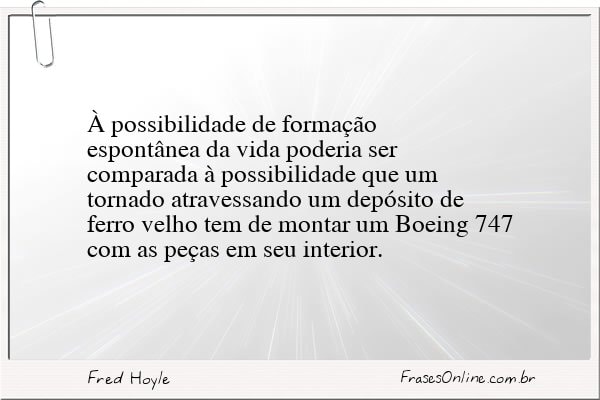 Frase de Fred Hoyle