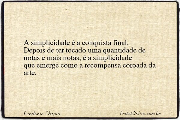 Frase de Frederic Chopin