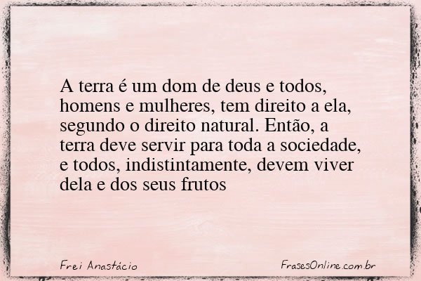 Frase de Frei Anastácio