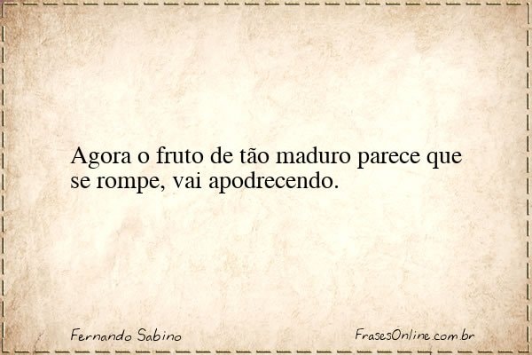 Frase de Fernando Sabino