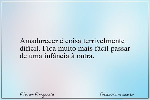 Frase de F. Scott Fitzgerald
