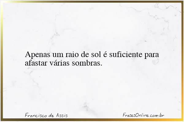 Frase de Francisco de Assis