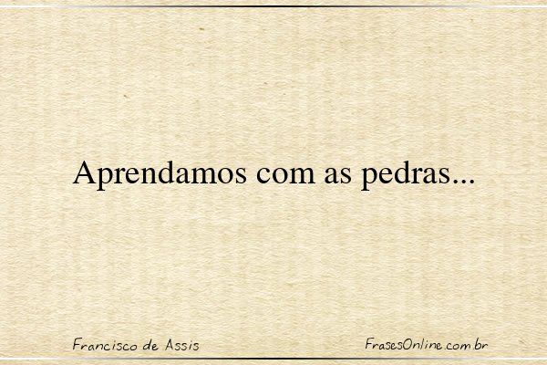 Frase de Francisco de Assis