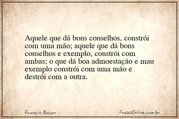 Frase de Francis Bacon