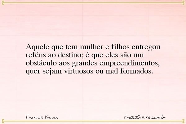 Frase de Francis Bacon