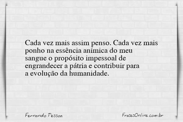 Frase de Fernando Pessoa