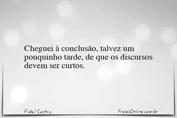 Frase de Fidel Castro