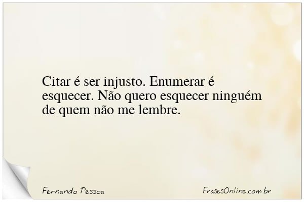 Frase de Fernando Pessoa