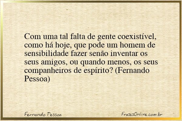 Frase de Fernando Pessoa
