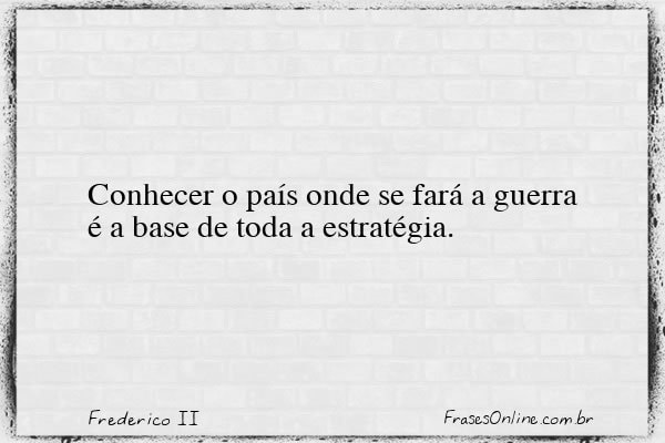 Frase de Frederico II