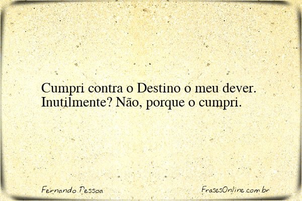 Frase de Fernando Pessoa