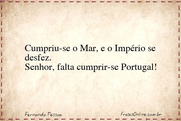 Frase de Fernando Pessoa
