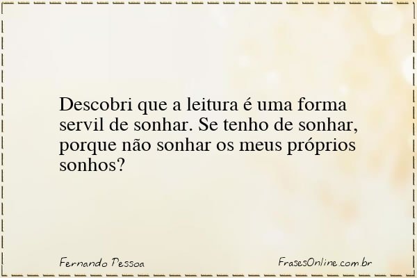 Frase de Fernando Pessoa