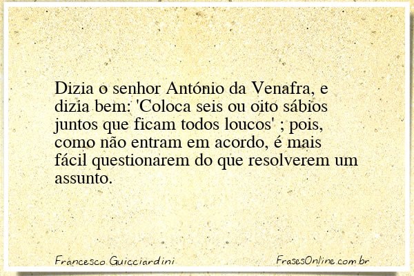 Frase de Francesco Guicciardini