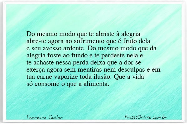 Frase de Ferreira Gullar