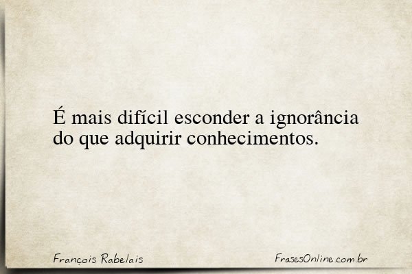 Frase de François Rabelais