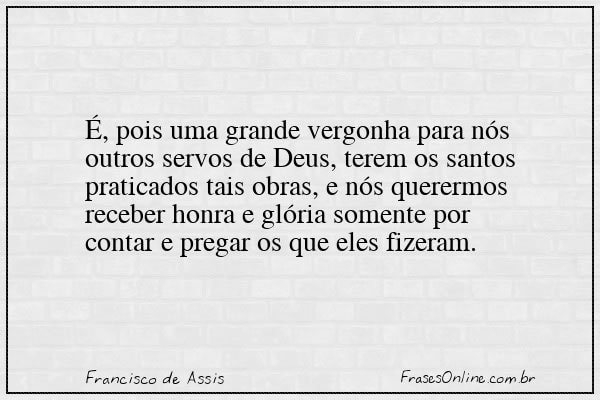 Frase de Francisco de Assis