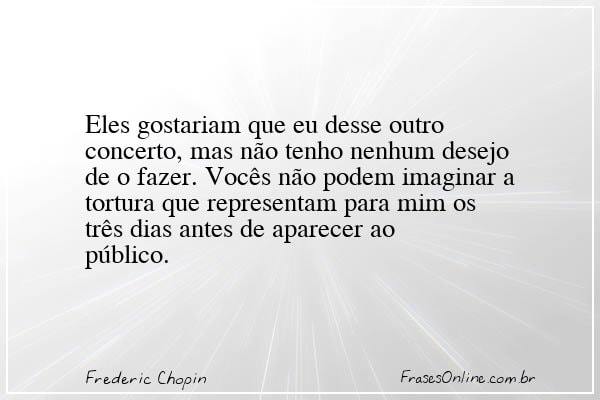 Frase de Frederic Chopin