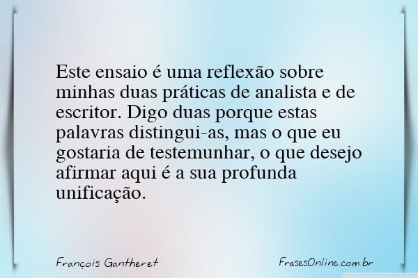 Frase de François Gantheret