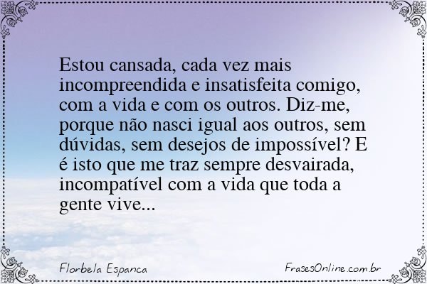 Frase de Florbela Espanca
