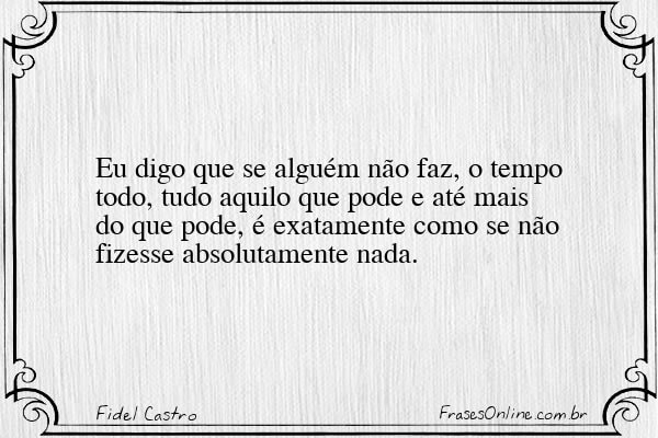 Frase de Fidel Castro