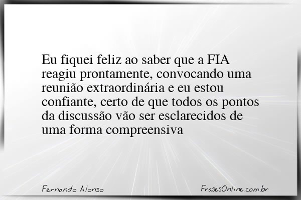 Frase de Fernando Alonso