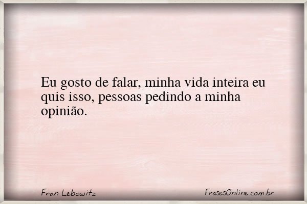 Frase de Fran Lebowitz