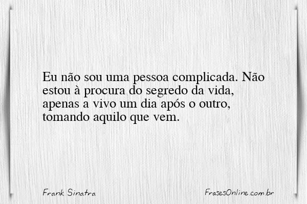 Frase de Frank Sinatra