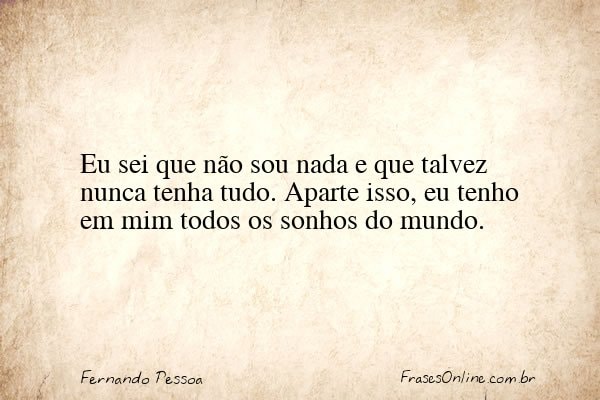 Frase de Fernando Pessoa