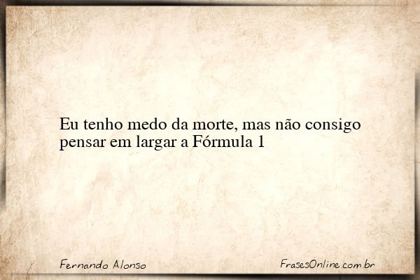 Frase de Fernando Alonso