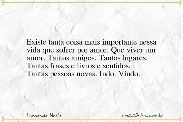 Frase de Fernanda Mello