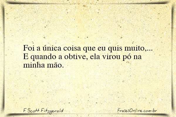 Frase de F. Scott Fitzgerald