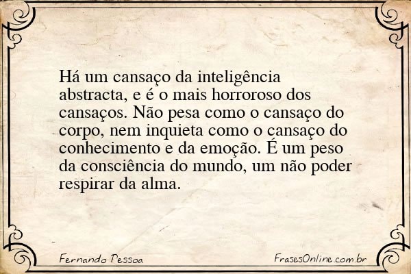 Frase de Fernando Pessoa