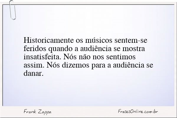 Frase de Frank Zappa