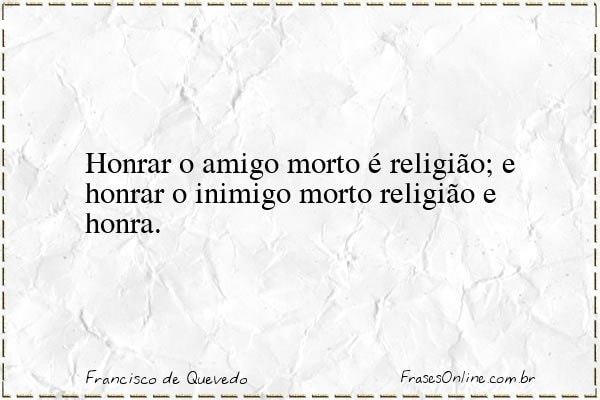 Frase de Francisco de Quevedo