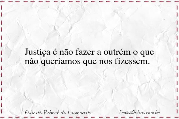 Frase de Félicité Robert de Lamennais