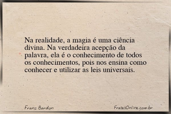 Frase de Franz Bardon