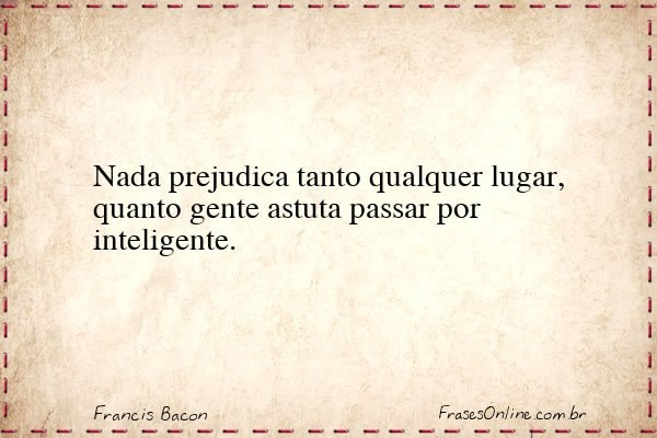 Frase de Francis Bacon