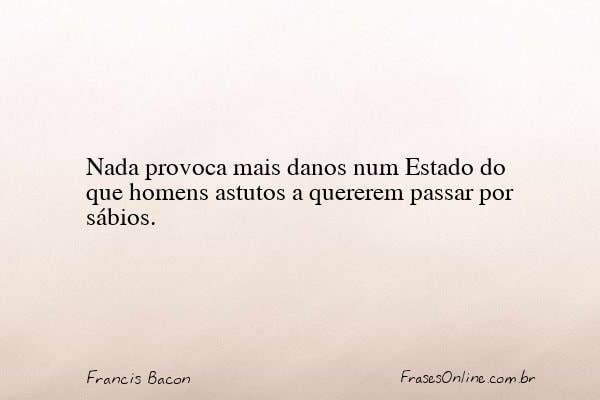 Frase de Francis Bacon