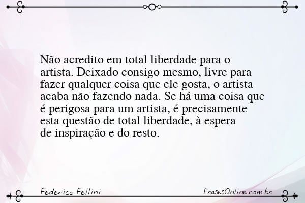Frase de Federico Fellini