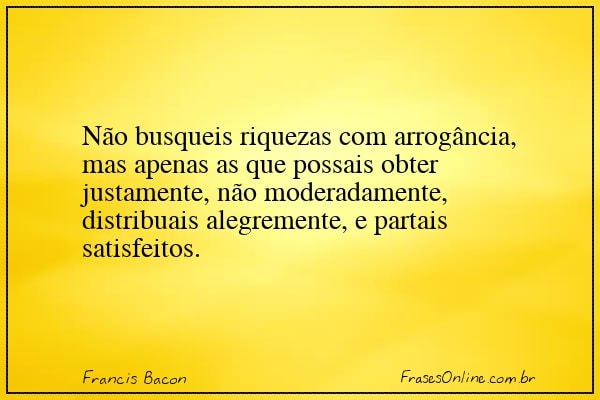 Frase de Francis Bacon