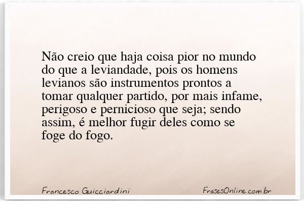 Frase de Francesco Guicciardini