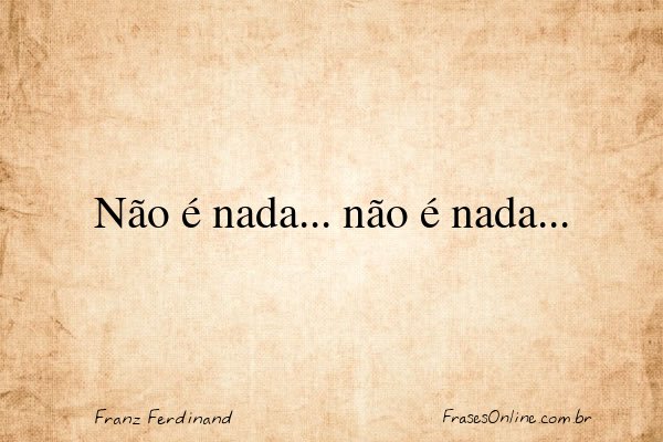 Frase de Franz Ferdinand
