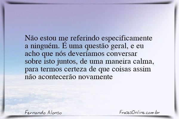 Frase de Fernando Alonso