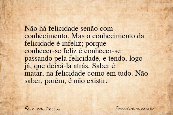 Frase de Fernando Pessoa