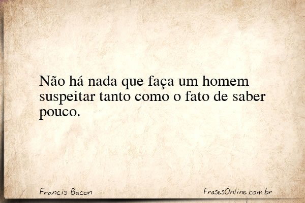 Frase de Francis Bacon