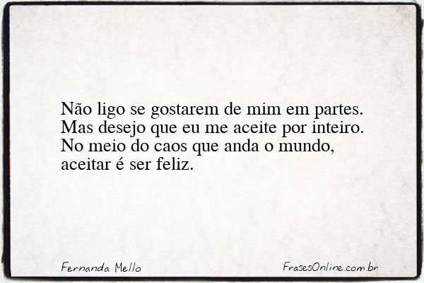 Frase de Fernanda Mello